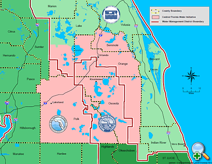 Map of the Central Florida Water Initiative