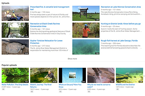 St. Johns River Water Management District videos